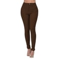 thumbnail image 2 of WTXUE Jeans Colorés Taille Haute Extensibles pour Femmes Brun, 2 of 7