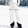 thumbnail image 2 of FAVIPT Ski Pantalon Imperméable pour Femmes, Poches Patchwork, Pantalon Léger, Hiver, Planche à Neige, Randonnée, Pantalon de Sport, Blanc, m, 2 of 8