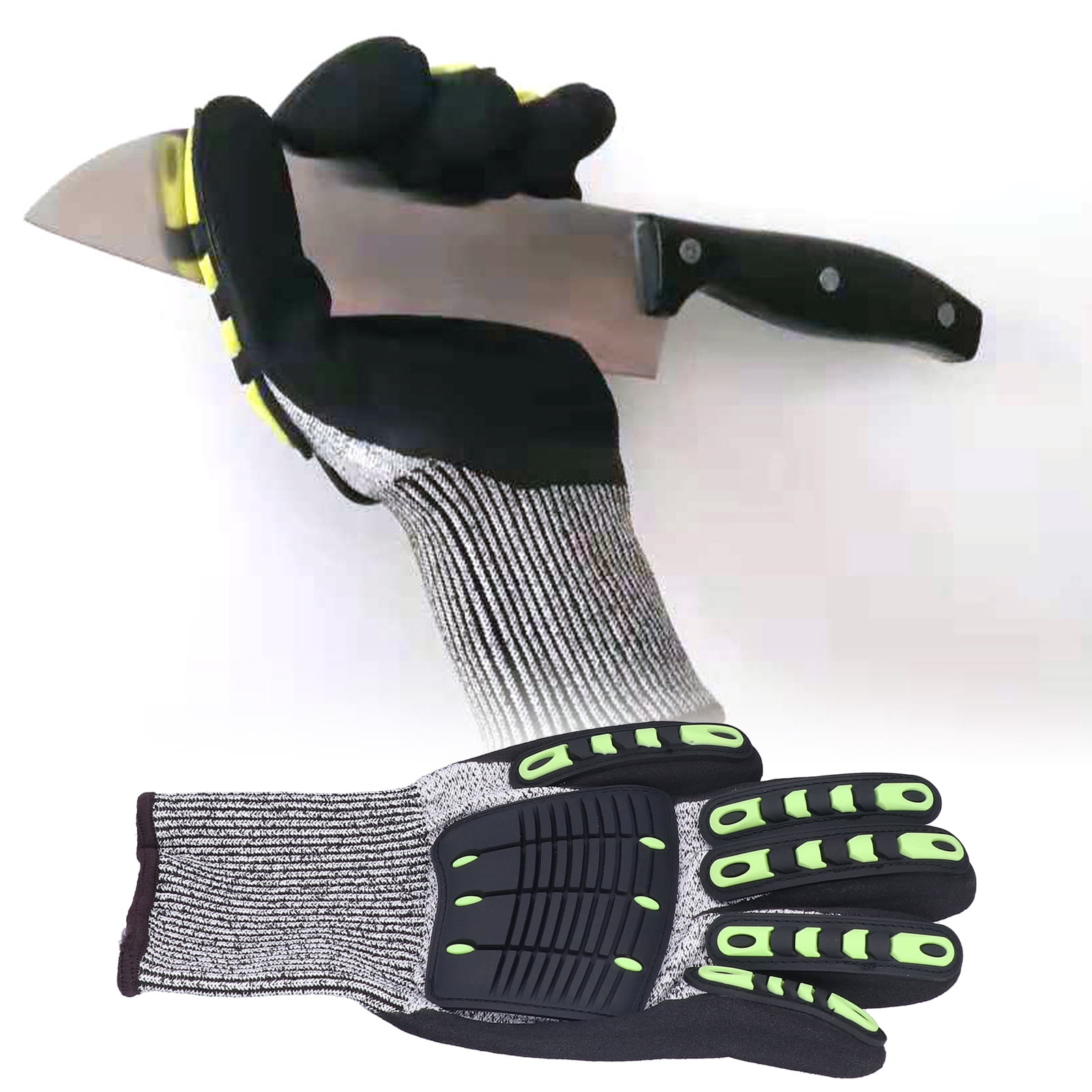 Khall Safety Glove,Protective Glove 5 Level Cut Resistant Anti Impact Glove Black Work Glove For Gardening Outdoor,Gardening Glove