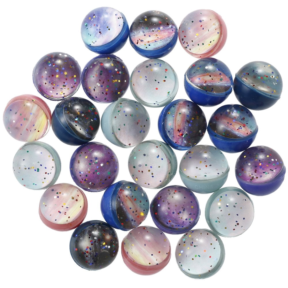 Pllieay 24 Balles Galactiques Rebondissantes – 32 Mm, Thème Espace, Pour Sacs Cadeaux Et Fêtes D’enfants