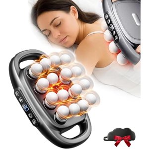 16 Gun de massage de la tête, thérapie de lumière rouge,48KG/105lb Force striante, masseur de tissu profond avec 3 Modes & 30 Intensités pour les dos/soudres/legs/lasers