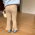 thumbnail image 4 of Timegard Toddler Girls Clothes Ruffle Flare Leggings Solid Color Comfy Trousers Children Cute Stretch Pants, 4 of 4