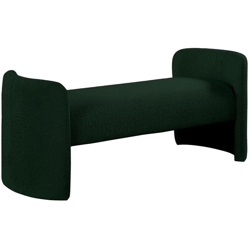 Meridian Furniture Banc en Tissu Bouclé Vert Peyton
