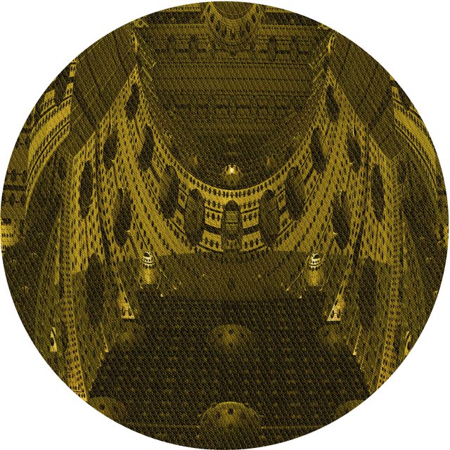 Ahgly Tapis d'Intérieur Lavable en Machine Carré Transitionnel Jaune Foncé Vert, 3 Pieds Carré