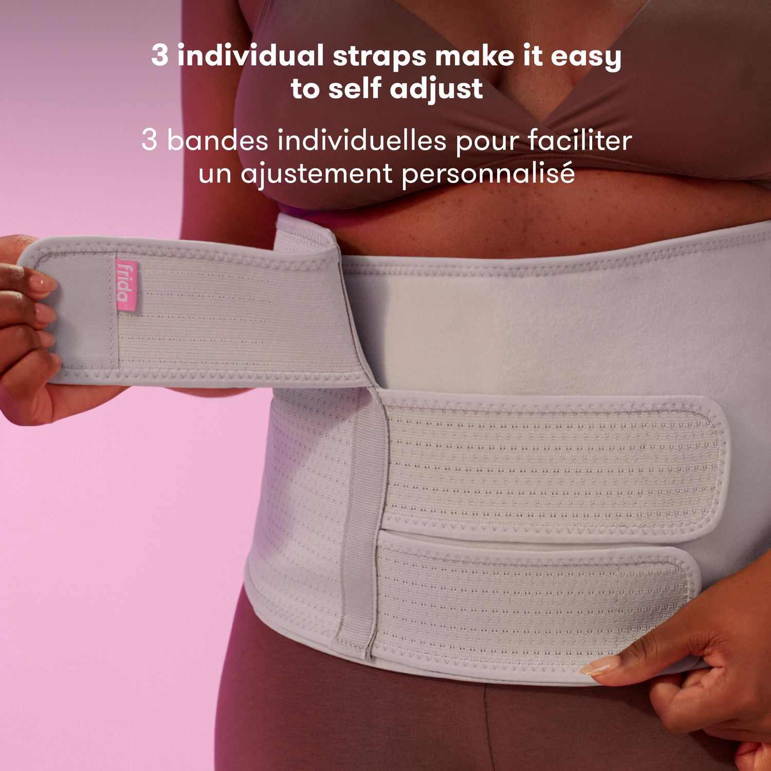 Frida Mom - Classeur de soutien abdominal post-partum pour récupération post-partum, pour un accouchement naturel et une récupération par césarienne, enveloppe de compression réglable de 22,9 cm de ha