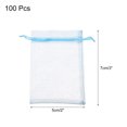 thumbnail image 2 of 100pcs Organza Bags 2x3 Inch Drawstring Favor Pouches Mesh Bag Sky Blue, 2 of 7