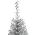 thumbnail image 3 of vidaXL Artificial Half Christmas Tree with Stand Silver 180 cm PET, 3 of 5