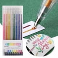 thumbnail image 2 of Pen 1 Multicolor Glitter Markers 8 Colors Quick Sand Gel Pen for DIY Greeting Cards Invitations Glow Ink 2ml Craft, 2 of 8