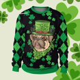 thumbnail image 2 of PMUYBHF Chandails à Capuche pour Hommes Chandail Homme Printemps et Automne Grande Fleur Imprimé Intégral Manches Longues Col Rond Sans Capuche Floral Tendance Mode Chandail en Molleton de Base Chandails en Molleton pour Hommes Manches Longues Grand, 2 of 3