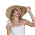 thumbnail image 3 of Chapeau Fedora Chapeau Rigide avec Visière Rétractable Chapeau de Camping pour Femmes Bandes de Chapeau pour Femmes Chapeau pour Femmes Chapeau de Plage Outback pour Femmes Chapeau d'Extérieur pour Femmes Sombrero Imperméable Fedora d'Été à Grand Bord Chapeau de Soleil, 3 of 4