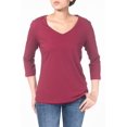 thumbnail image 1 of T-Shirt à Manches Longues pour Femmes Vin, 1 of 4