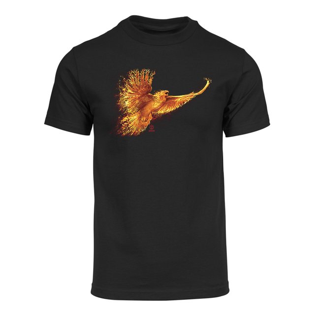 Gravity Trading T-Shirt à Manches Courtes Mens Phoenix Rising - Noir - Grand