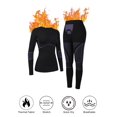 thumbnail image 2 of BEAUTYIN Womens Thermal Underwear Set Anti-Static Moisture Wicking Long Johns Seamless Crew Neck Ski Base Layer Cold Weather Outfit Sets, 2 of 8