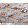 thumbnail image 3 of Soimoi Gray Rayon Fabric Text & Europe Map Travel Fabric Prints By Yard 56 Inch Wide, 3 of 5