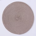 thumbnail image 1 of Boovnll Placemats, 15" Round Washable Wipeable Heat-Proof Solid Color Woven Place Mats for Home Kitchen, Dining Table, Holiday, Party Decor Supplies, Table Mats, 1 of 2