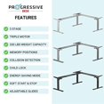 thumbnail image 5 of Progressive Desk Blanc Chaud, Cadre Gris Électrique Debout Bureau, 5 of 5