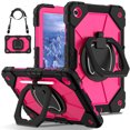 thumbnail image 3 of Samsung Tab A9 8,7 Pouces Étui de Protection Tout Inclus - Étui Antichoc en Silicone et PC avec Support Rotatif, Antichute et Résistante à l'Usure, Design Embossé, Comprend une Bandoulière - Lotus Violet et Menthe, 3 of 6