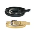 thumbnail image 1 of CTM® Kid's Skinny Dress Belt (Pack of 2 Colors), 1 of 4