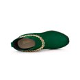 thumbnail image 4 of BLISSFUL STEP Women's Platform Chain Block High Heel Ankle Boots Green 7, 4 of 7