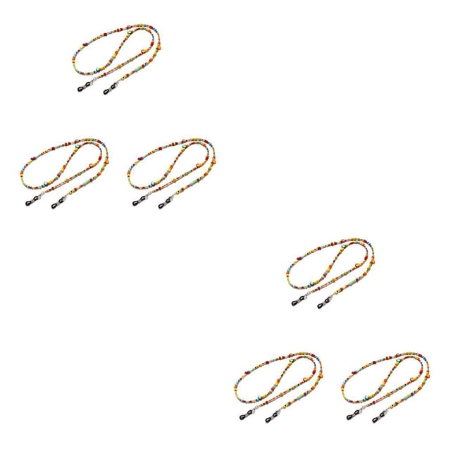 maskred Glasses Shell Bead Long Exquisite Cute Lovely Reading Glasses Chains Eyeglasses Cord Portable Decorative Rope Men 2Set