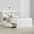 thumbnail image 1 of South Shore Step One Full Mates Bed and Bookcase Headboard Set, in Pure White, 1 of 16