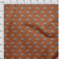 thumbnail image 3 of oneOone Georgette Viscose Fabric Elephant Block Print Fabric BTY 42 Inch Wide, 3 of 4
