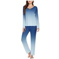 thumbnail image 2 of Rbaofujie Pyjama d'Été pour Femmes Ensemble de Pyjama Décontracté Uni Haut Décontracté Pantalon Pyjama Mignon, 2 of 5