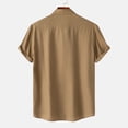 thumbnail image 4 of UVEASISHA Sales Today 2025 Mens Short Sleeve Daily Shirts Button Down Collar Casual Tops Wrinkle-Free Beach Shirt Solid Color Work Blouse, 4 of 9