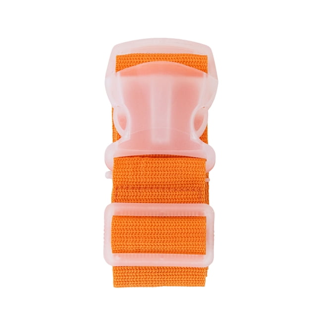 Jetstream® Courroie de Bagage Réglable de 72 Pouces en orange Vif avec Boucle en Plastique Translucide et Glissière, Conçue pour la Sécurité en Voyage et l'Identification Facile des Bagages sur les Valises et les Sacs.
