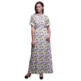 thumbnail image 1 of Bimba Rayon Circle & Triangle Geometric Womens Printed Side Slit SummerDressLong Maxi Gown-Medium, 1 of 6