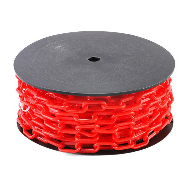 Abbracc Plastic Chain Links Decoration Caution Sign Lightweight Barrier Chain for Red