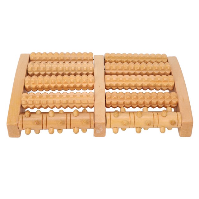 Foot Wood Massager, Muscle Relax Lozenge Shape Gear Exquisite Workmanship Stimulate Acupoints Foot Massager Stress for Nursing Home