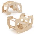 thumbnail image 1 of Costway 2-in-1 Rocking Horse Arch for Kids with Rocker Arch Climber Comfortable Backrest Natural, 1 of 10