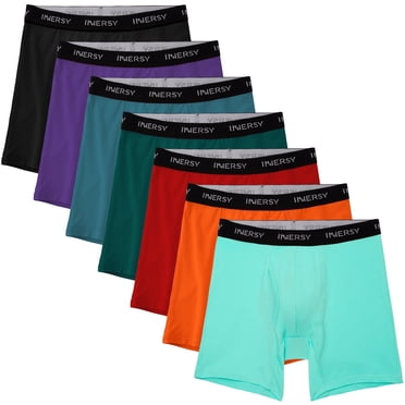 INNERSY Boxeurs pour Hommes en Coton Extensible, sous-Vêtements, Lot de 7 pour une Semaine (L, Néon)