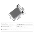 thumbnail image 2 of JASTER Super Mini Clé USB 128 Go Adaptateurs TYPE-C Gratuits Clé USB 64 Go Capacité 100 % Réelle Clé Mémoire 32 Go Cadeau d'Affaires, 2 of 4