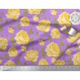 thumbnail image 3 of Soimoi Rayon Fabric Leaves & Rose Floral Printed Fabric 1 Yard 56 Inch Wide, 3 of 3