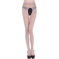 thumbnail image 1 of AUNVITO Stretchy Breathable Open-Crotch Bodystocking For Women Seamless Lift Buttocks Sheer Solid Color Sheer Stockings, 1 of 2
