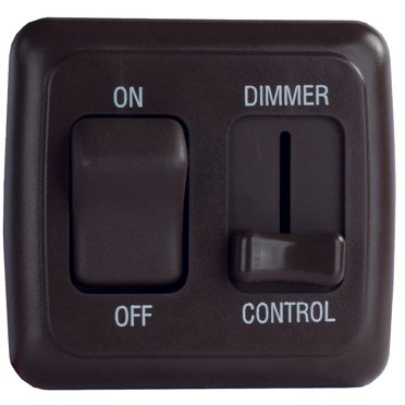 Valterra Interrupteur Variateur DGLD25VP Groupe de Diamants; à Utiliser avec Toute Ampoule Ou Luminaire Compatible LED; Type Modulation d'Onde Pulsée; 15 Amp/12 Volt DC; Noir; avec Interrupteur Marche/arrêt