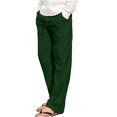 thumbnail image 2 of Pantalon pour Hommes, Mode Homme Été Uni Décontracté Taille Élastique avec Poche Pantalon, 2 of 5