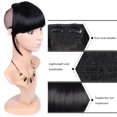 thumbnail image 4 of Clip in Air Bangs Fake Heat-resistant High Temperature Wire Hair Extension Clamp Girl Invisible Fringe Hairpiece Exercising Yoga Type8, 4 of 9