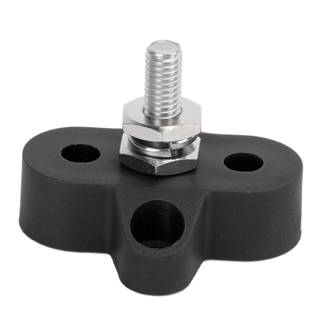 Battery Power Distribution Block, Glass Fiber Reinforced Nylon M6 Heavy Duty Battery Power Distribution Stud For Boat For Truck For Car Red,Black