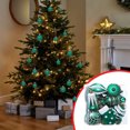 thumbnail image 4 of TopLLC 32 Pcs Christmas Tree Hanging Ornaments Set, Pre-Tied Shatterproof Plastic Assorted Baubles with Rope, Glitter Xmas Tree Decorative Pendants Christmas Decorations for Party Holiday Wedding, 4 of 6