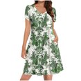 thumbnail image 2 of Ovzne Robes d'Été pour Femmes 2025 Robe de Plage Robe d'Été Décontractée pour Femmes Robe Longue Sans Manches à Col en V Robe de Vacances Liquidation, 2 of 7