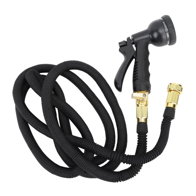 Garden Hose, 3X Automatic Expandable 24.6ft Water Hose Leakproof Flexible Lightweight Water Pipe with High Pressure Spray Nozzle and Storage Rack for Car, Yard, Outdoors, Rv