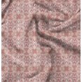 thumbnail image 1 of Soimoi Orange Rayon Fabric Leopard Animal Skin Printed Fabric 1 Yard 56 Inch Wide, 1 of 6