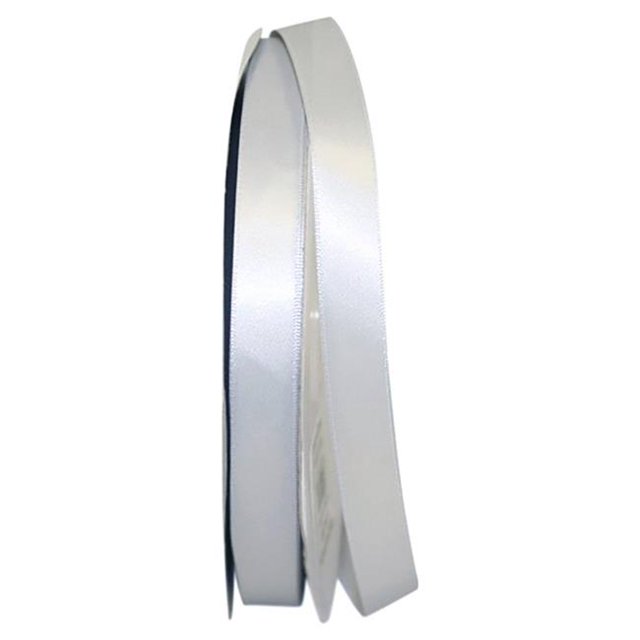 Reliant Ribbon 4950-007-03C 0.625 in. 100 Yards Double Face Satin Ribbon, Shell Grey