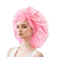 thumbnail image 1 of Decodeary Satin Ribbon Round Hat Versatile Life Helper Comfortable And Breathable Pink, 1 of 6