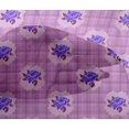 thumbnail image 4 of oneOone Viscose Chiffon Fabric Check|Leaves & Rose Floral Decor Fabric Printed BTY 42 Inches Wide, 4 of 4