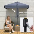 thumbnail image 4 of Outsunny Parasol Demi-Parasol de Patio 7,5 Pi Pare-Soleil, Manivelle, Bleu Foncé, 4 of 10