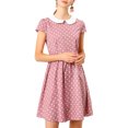 thumbnail image 1 of INSPIRE CHIC Women's Doll Collar Above Knee Hidden Zipper Back Dress, 1 of 6